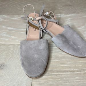 CHARLES DAVID suede thin ankle buckle